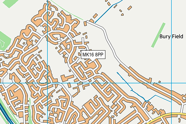 MK16 8PP map - OS VectorMap District (Ordnance Survey) MK16 8PP map - OS VectorMap District (Ordnance Survey)