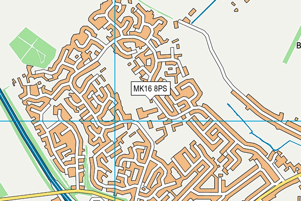 MK16 8PS map - OS VectorMap District (Ordnance Survey) MK16 8PS map - OS VectorMap District (Ordnance Survey)