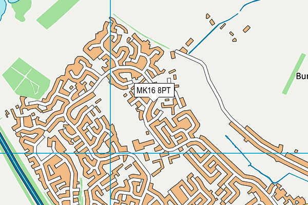 MK16 8PT map - OS VectorMap District (Ordnance Survey) MK16 8PT map - OS VectorMap District (Ordnance Survey)