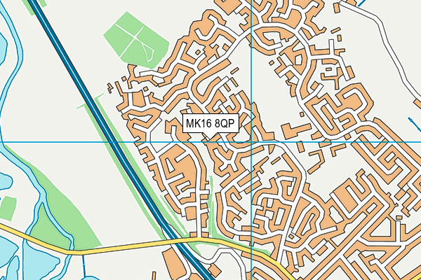 MK16 8QP map - OS VectorMap District (Ordnance Survey) MK16 8QP map - OS VectorMap District (Ordnance Survey)