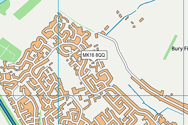 MK16 8QQ map - OS VectorMap District (Ordnance Survey) MK16 8QQ map - OS VectorMap District (Ordnance Survey)