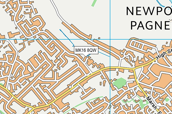 MK16 8QW map - OS VectorMap District (Ordnance Survey) MK16 8QW map - OS VectorMap District (Ordnance Survey)