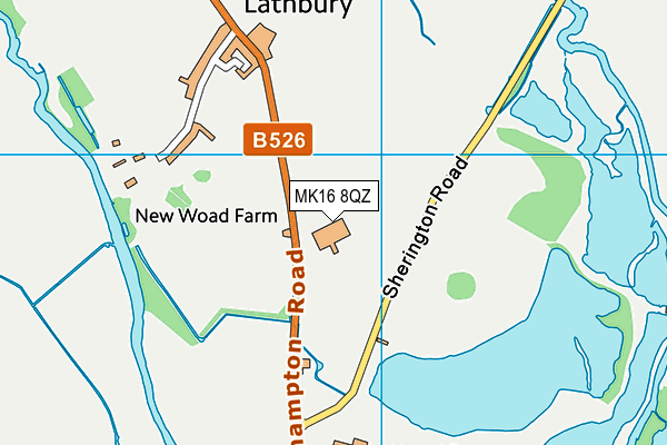 MK16 8QZ map - OS VectorMap District (Ordnance Survey)