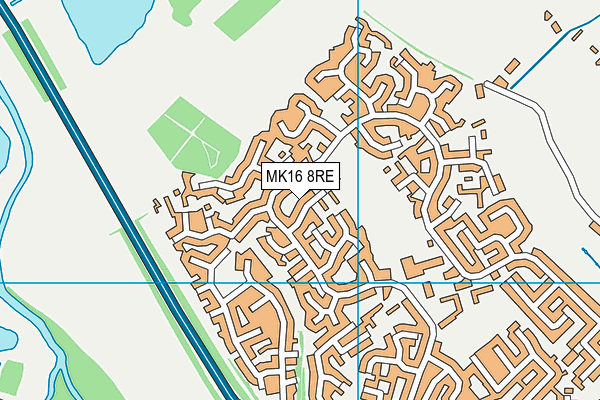 MK16 8RE map - OS VectorMap District (Ordnance Survey) MK16 8RE map - OS VectorMap District (Ordnance Survey)