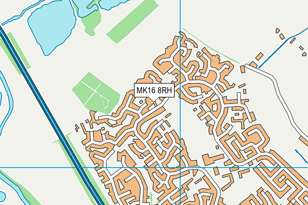 MK16 8RH map - OS VectorMap District (Ordnance Survey) MK16 8RH map - OS VectorMap District (Ordnance Survey)
