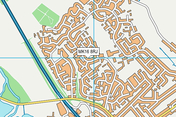 MK16 8RJ map - OS VectorMap District (Ordnance Survey) MK16 8RJ map - OS VectorMap District (Ordnance Survey)