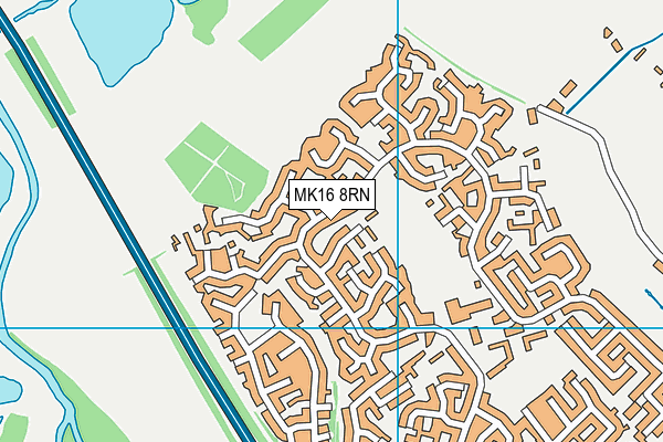 MK16 8RN map - OS VectorMap District (Ordnance Survey) MK16 8RN map - OS VectorMap District (Ordnance Survey)