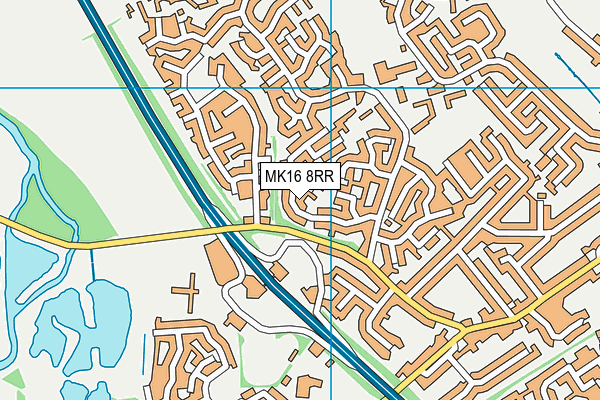 MK16 8RR map - OS VectorMap District (Ordnance Survey) MK16 8RR map - OS VectorMap District (Ordnance Survey)