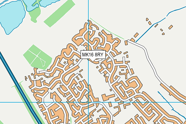 MK16 8RY map - OS VectorMap District (Ordnance Survey) MK16 8RY map - OS VectorMap District (Ordnance Survey)