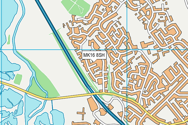 MK16 8SH map - OS VectorMap District (Ordnance Survey) MK16 8SH map - OS VectorMap District (Ordnance Survey)