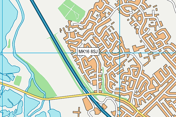 MK16 8SJ map - OS VectorMap District (Ordnance Survey) MK16 8SJ map - OS VectorMap District (Ordnance Survey)
