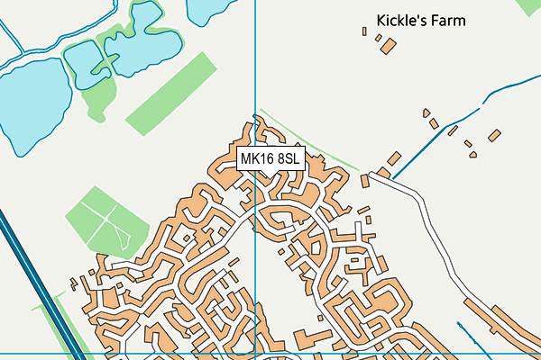 MK16 8SL map - OS VectorMap District (Ordnance Survey) MK16 8SL map - OS VectorMap District (Ordnance Survey)