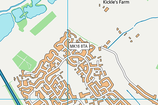 MK16 8TA map - OS VectorMap District (Ordnance Survey) MK16 8TA map - OS VectorMap District (Ordnance Survey)