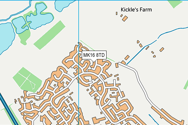 MK16 8TD map - OS VectorMap District (Ordnance Survey) MK16 8TD map - OS VectorMap District (Ordnance Survey)