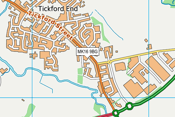 MK16 9BG map - OS VectorMap District (Ordnance Survey) MK16 9BG map - OS VectorMap District (Ordnance Survey)