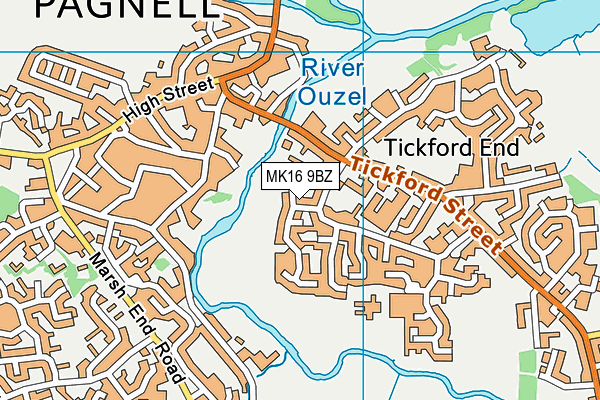 MK16 9BZ map - OS VectorMap District (Ordnance Survey) MK16 9BZ map - OS VectorMap District (Ordnance Survey)