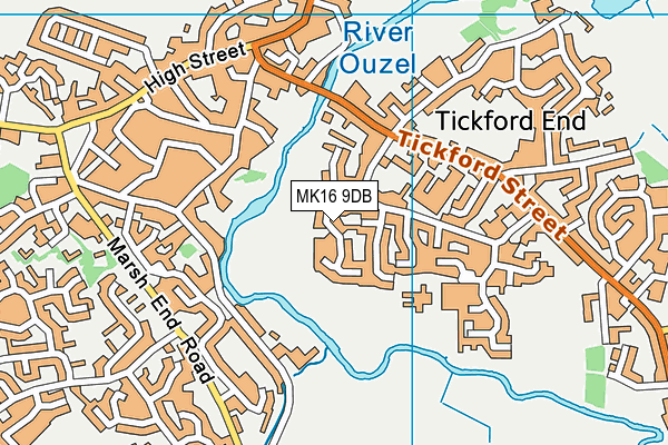 MK16 9DB map - OS VectorMap District (Ordnance Survey) MK16 9DB map - OS VectorMap District (Ordnance Survey)