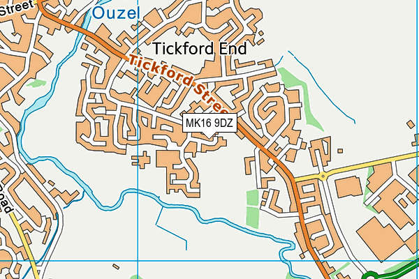 MK16 9DZ map - OS VectorMap District (Ordnance Survey) MK16 9DZ map - OS VectorMap District (Ordnance Survey)
