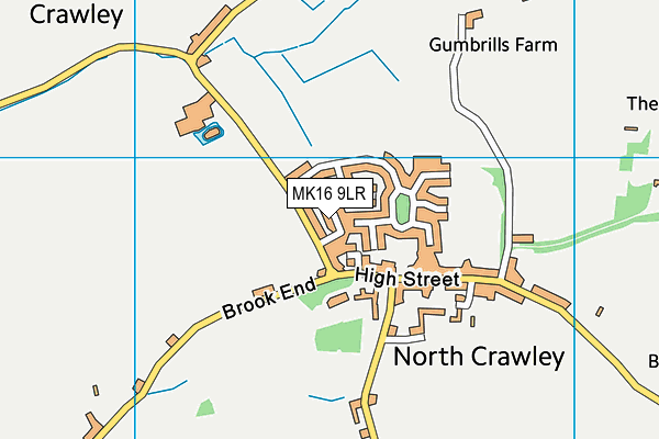 MK16 9LR map - OS VectorMap District (Ordnance Survey)