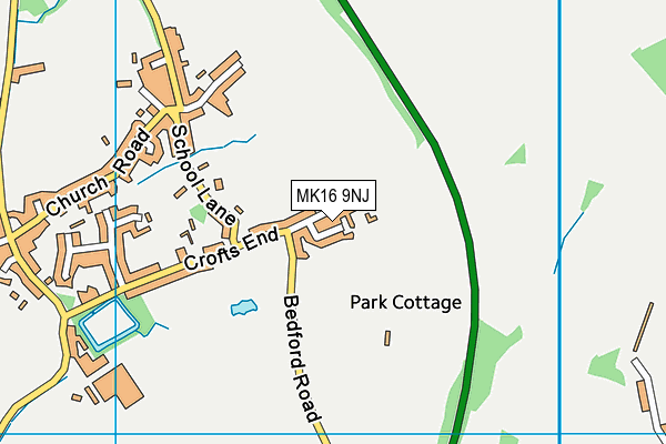 MK16 9NJ map - OS VectorMap District (Ordnance Survey) MK16 9NJ map - OS VectorMap District (Ordnance Survey)