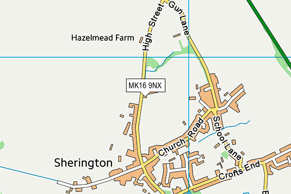 MK16 9NX map - OS VectorMap District (Ordnance Survey) MK16 9NX map - OS VectorMap District (Ordnance Survey)
