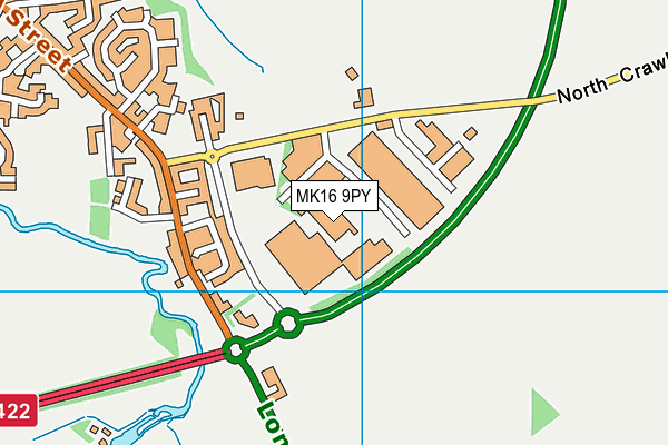 MK16 9PY map - OS VectorMap District (Ordnance Survey) MK16 9PY map - OS VectorMap District (Ordnance Survey)