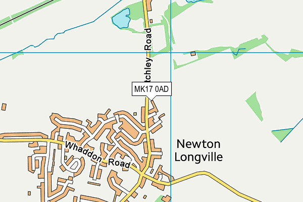 MK17 0AD map - OS VectorMap District (Ordnance Survey)