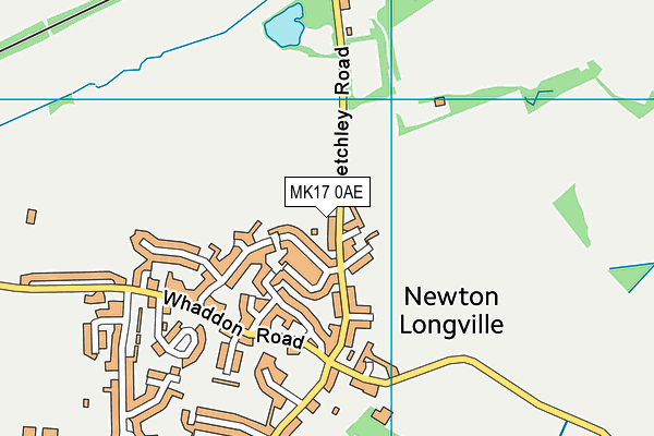MK17 0AE map - OS VectorMap District (Ordnance Survey)