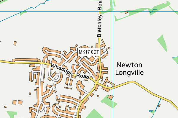 MK17 0DT map - OS VectorMap District (Ordnance Survey)