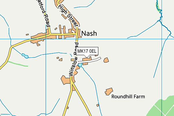 MK17 0EL map - OS VectorMap District (Ordnance Survey)