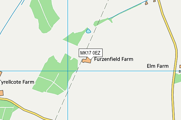 MK17 0EZ map - OS VectorMap District (Ordnance Survey)