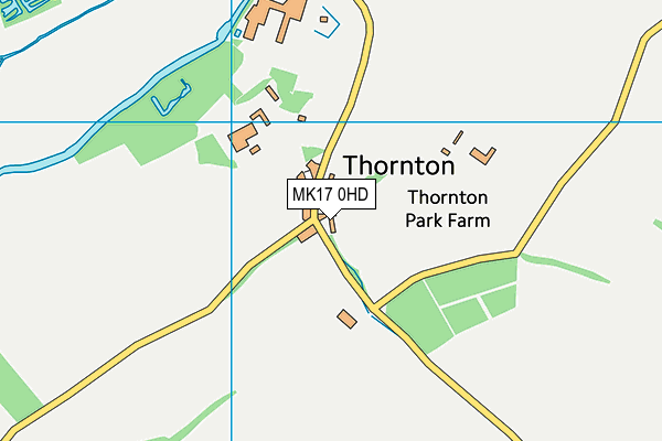 MK17 0HD map - OS VectorMap District (Ordnance Survey)