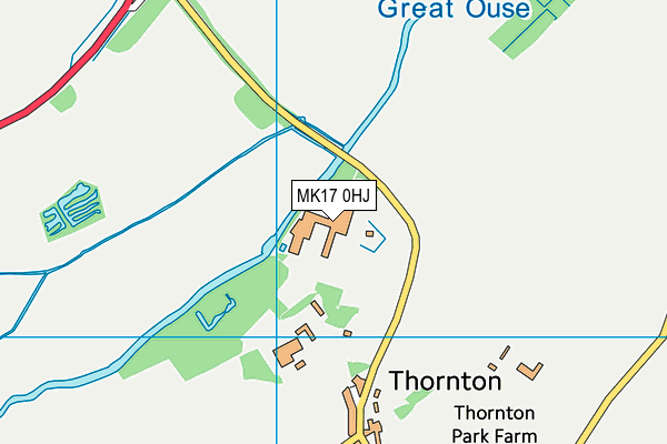 MK17 0HJ map - OS VectorMap District (Ordnance Survey)