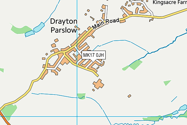 MK17 0JH map - OS VectorMap District (Ordnance Survey)