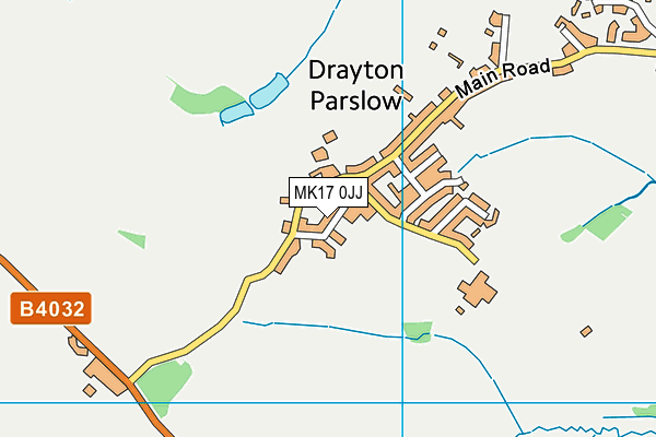 MK17 0JJ map - OS VectorMap District (Ordnance Survey)