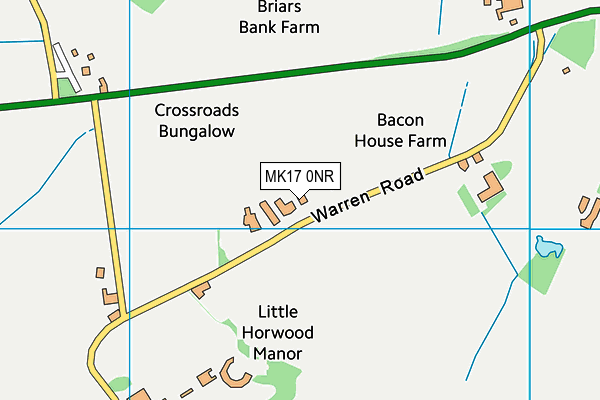 MK17 0NR map - OS VectorMap District (Ordnance Survey)