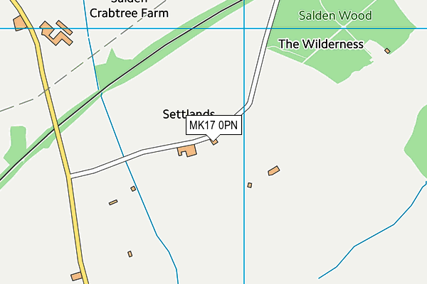 MK17 0PN map - OS VectorMap District (Ordnance Survey)