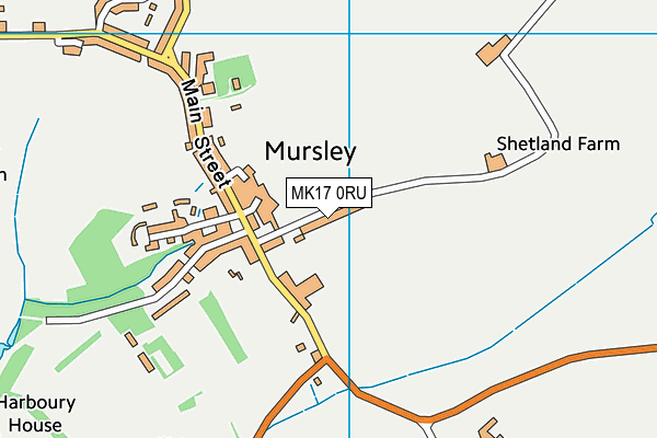 MK17 0RU map - OS VectorMap District (Ordnance Survey)