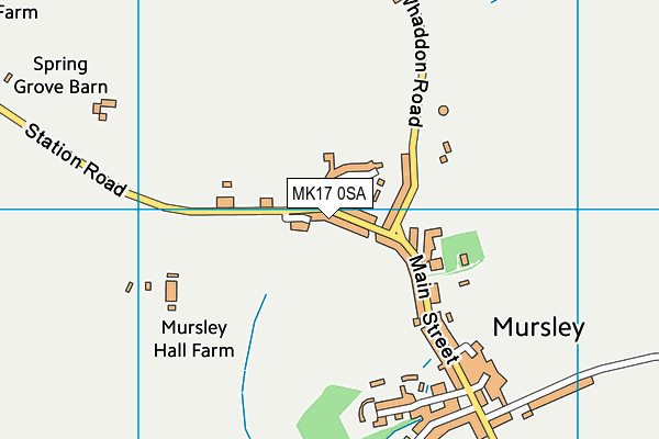 MK17 0SA map - OS VectorMap District (Ordnance Survey)