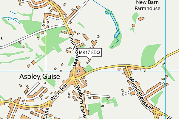 MK17 8DQ map - OS VectorMap District (Ordnance Survey)