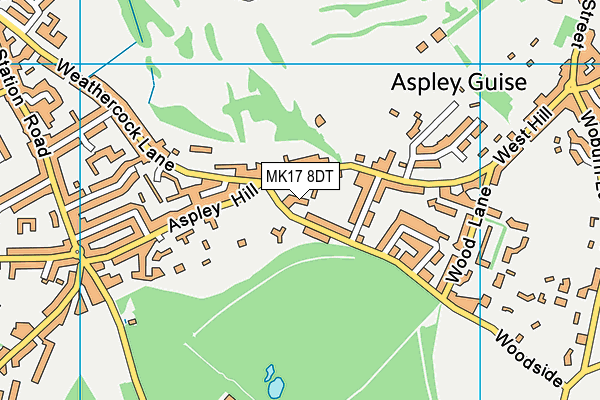 MK17 8DT map - OS VectorMap District (Ordnance Survey) MK17 8DT map - OS VectorMap District (Ordnance Survey)