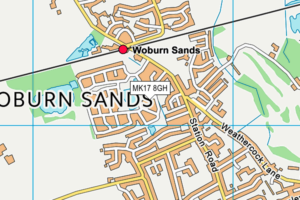 MK17 8GH map - OS VectorMap District (Ordnance Survey) MK17 8GH map - OS VectorMap District (Ordnance Survey)