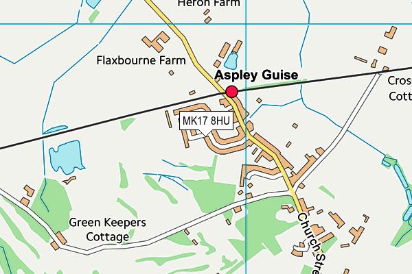 MK17 8HU map - OS VectorMap District (Ordnance Survey)