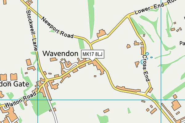 MK17 8LJ map - OS VectorMap District (Ordnance Survey) MK17 8LJ map - OS VectorMap District (Ordnance Survey)