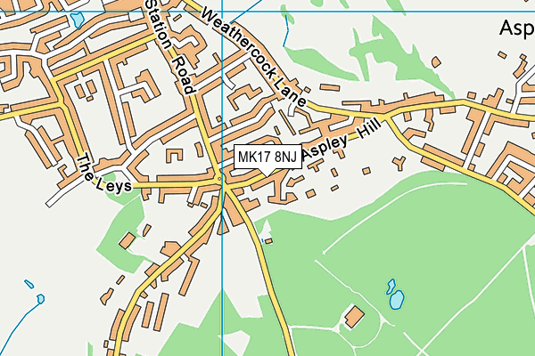 MK17 8NJ map - OS VectorMap District (Ordnance Survey)