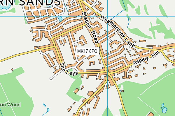 MK17 8PQ map - OS VectorMap District (Ordnance Survey) MK17 8PQ map - OS VectorMap District (Ordnance Survey)