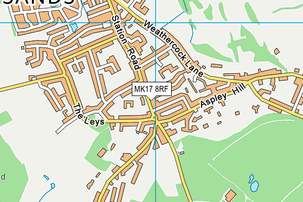 MK17 8RF map - OS VectorMap District (Ordnance Survey)