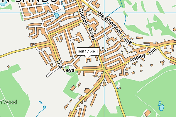 MK17 8RJ map - OS VectorMap District (Ordnance Survey) MK17 8RJ map - OS VectorMap District (Ordnance Survey)