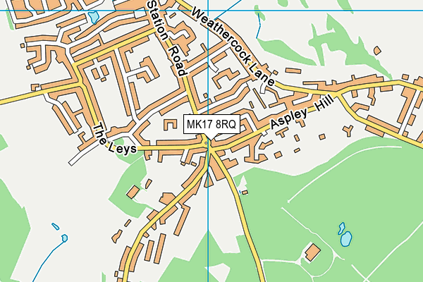 MK17 8RQ map - OS VectorMap District (Ordnance Survey)
