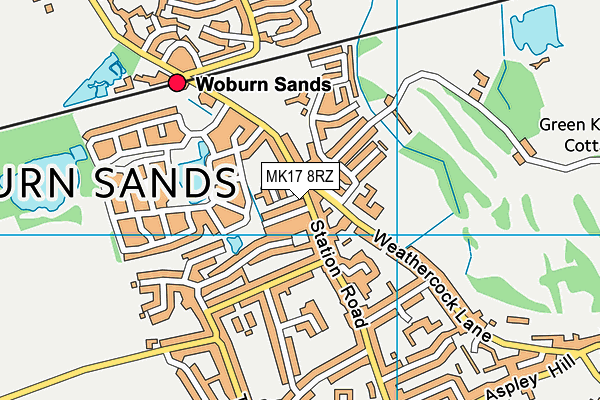 MK17 8RZ map - OS VectorMap District (Ordnance Survey) MK17 8RZ map - OS VectorMap District (Ordnance Survey)